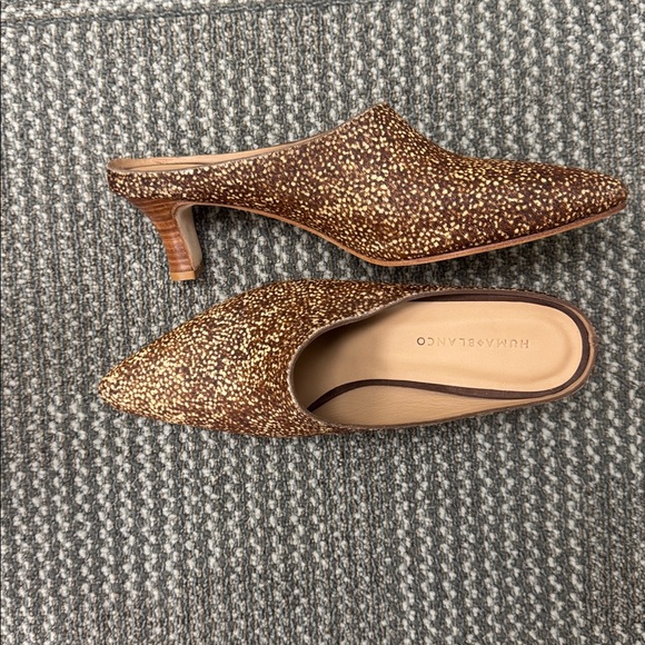 New Huma Blanco Dorothy Dotted Calf Hair Mules size 38